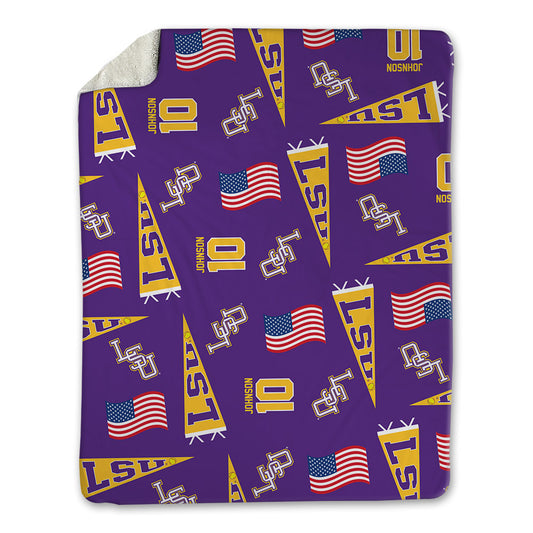 LSU - NCAA Softball : Rylie Johnson - USA Blanket-0