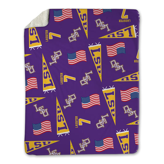 LSU - NCAA Softball : Jalia Lassiter - USA Blanket-0