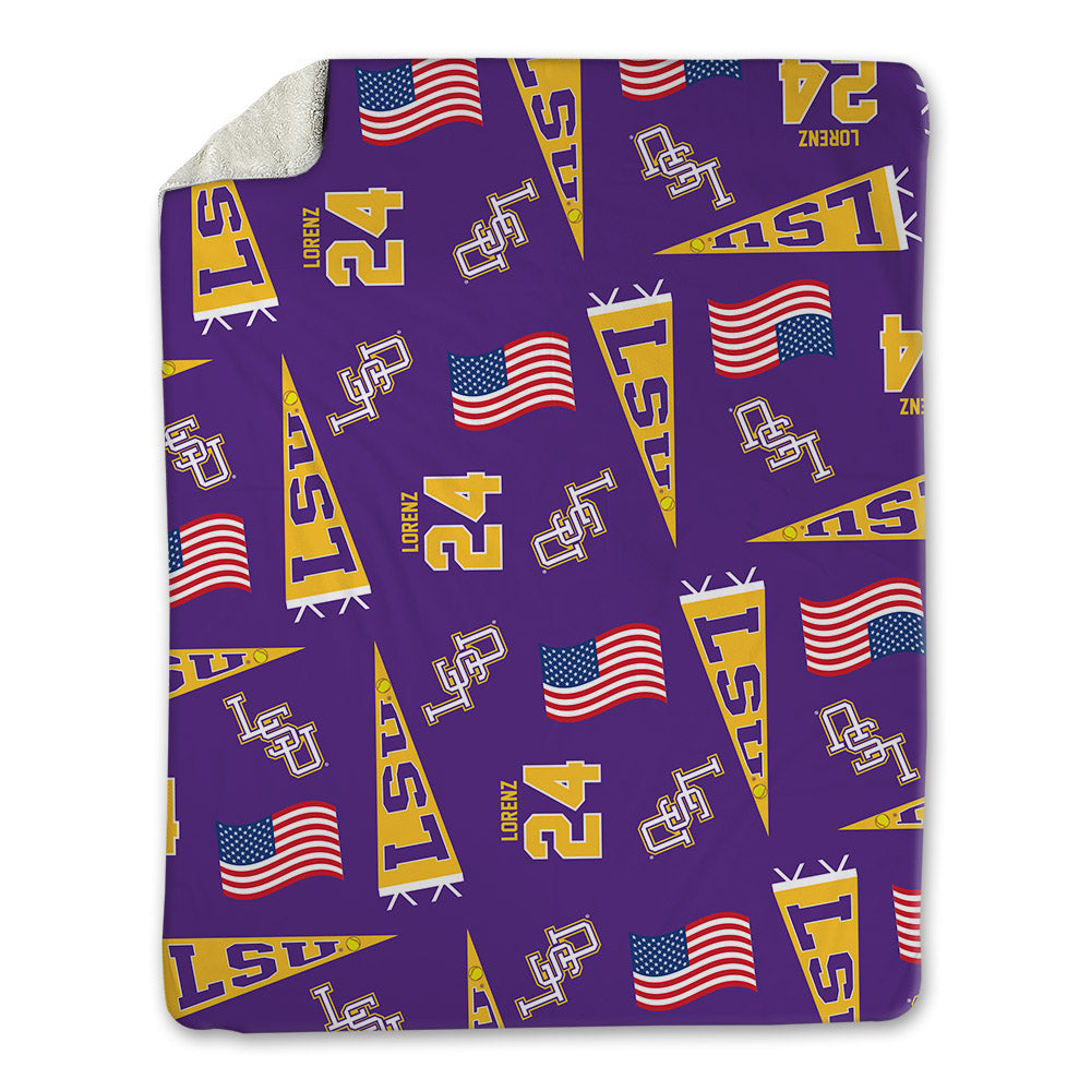 LSU - NCAA Softball : Charlize Lorenz - USA Blanket-0