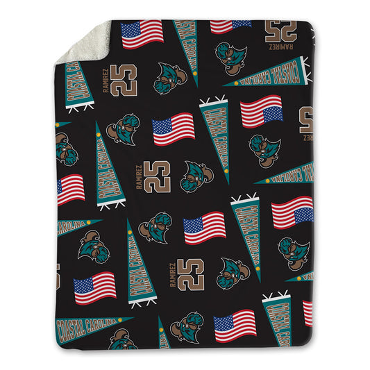 Coastal Carolina - NCAA Softball : Izzy Ramirez - USA Blanket-0