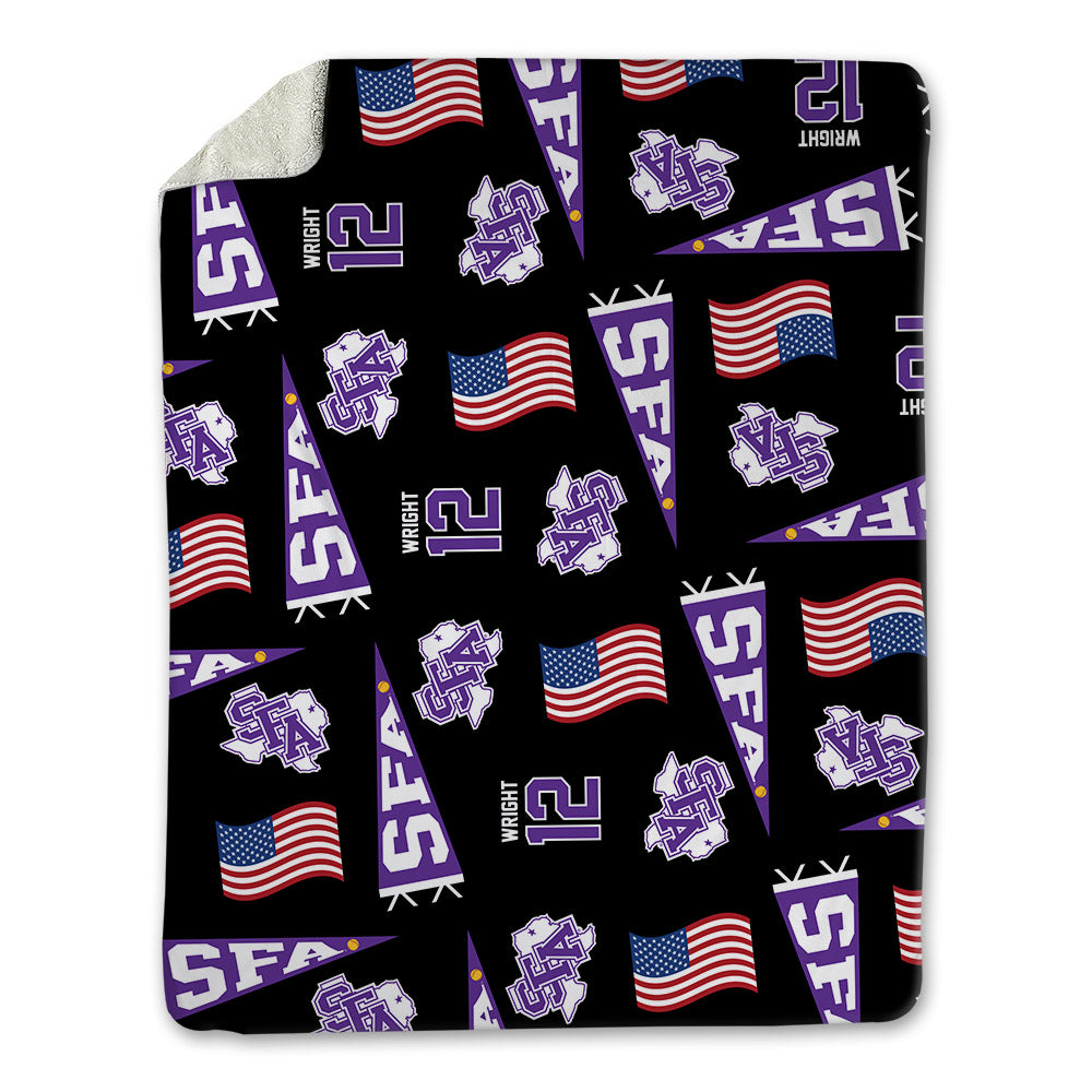 SFA - NCAA Softball : Morgan Wright - USA Blanket-0