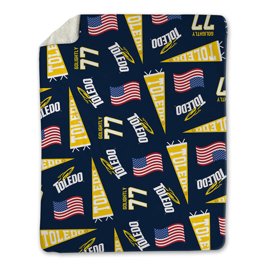 Toledo - NCAA Softball : Ava Golightly - USA Blanket-0