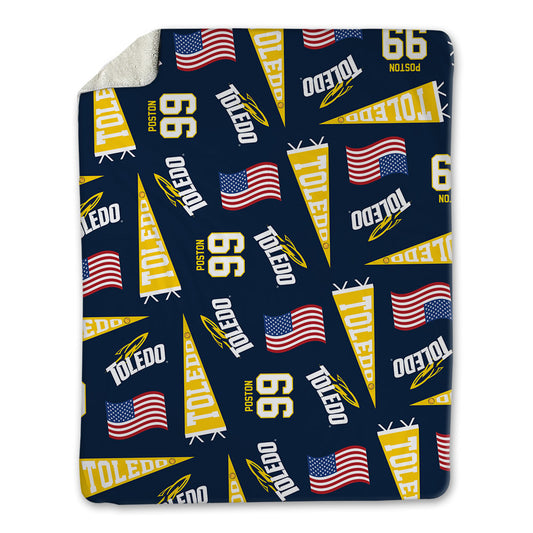 Toledo - NCAA Softball : Reese Poston - USA Blanket-0