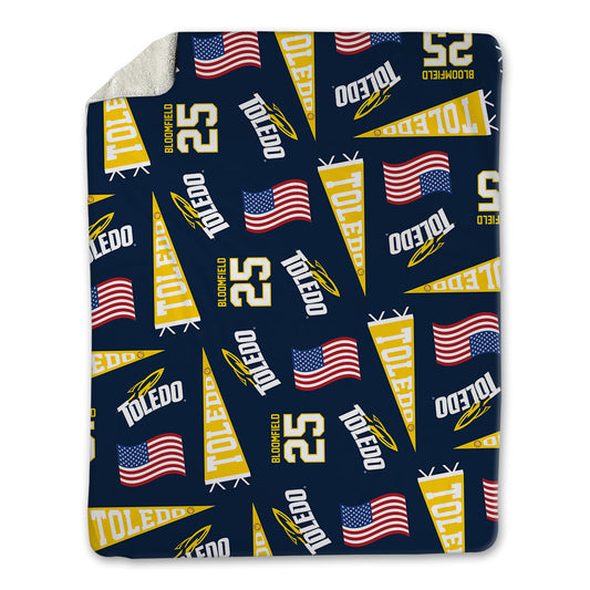 Toledo - NCAA Softball : Jenna Bloomfield - USA Blanket-0