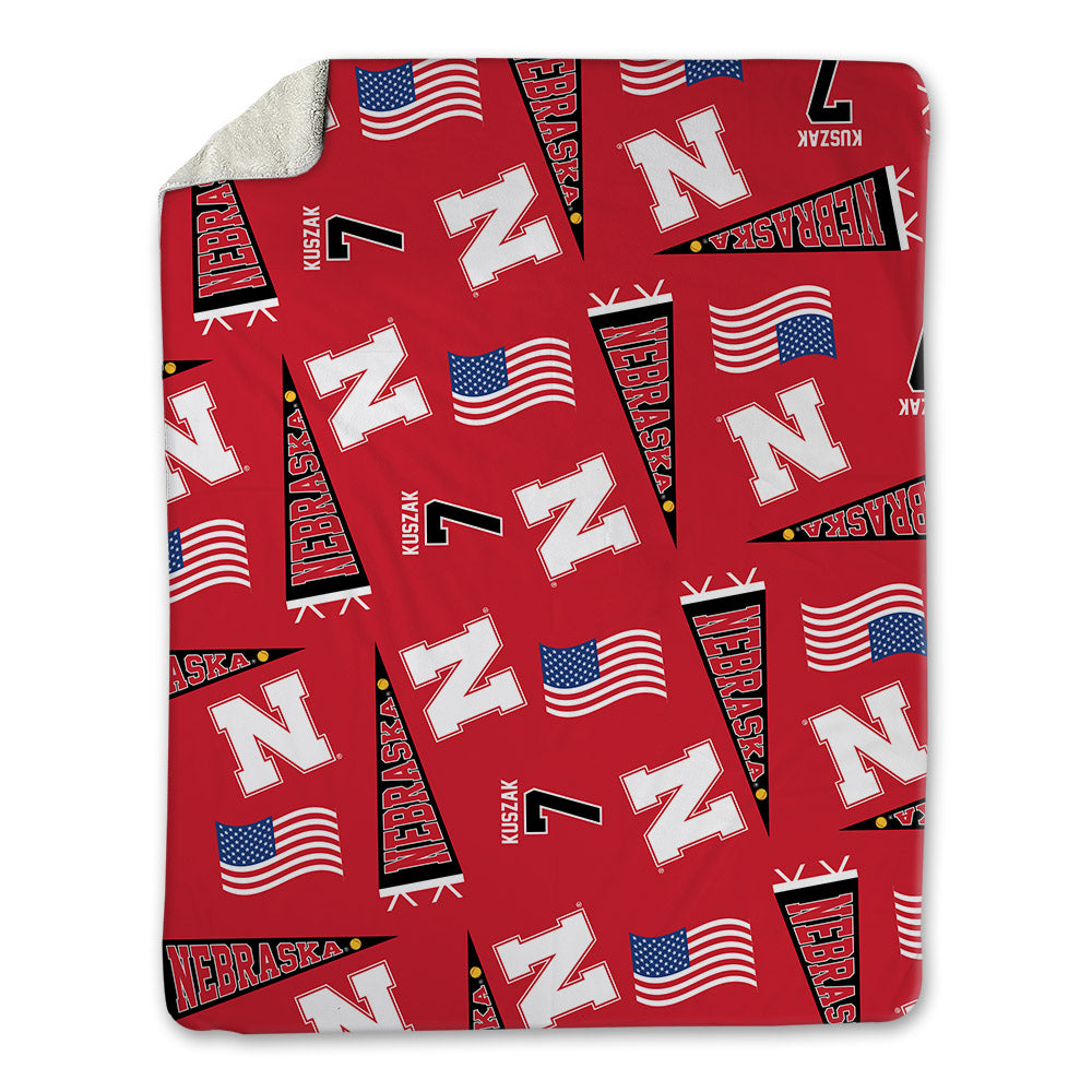 Nebraska - NCAA Softball : Ava Kuszak - USA Blanket-0