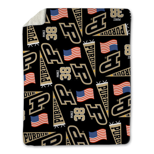 Purdue - NCAA Softball : Brooke Perez - USA Blanket-0