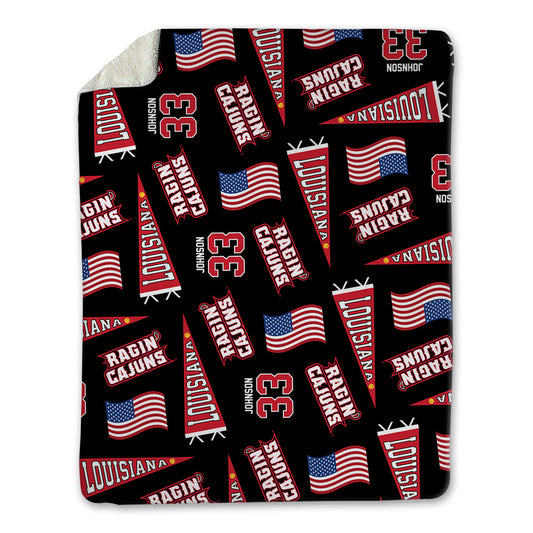 Louisiana - NCAA Softball : Natalie Johnson - USA Blanket-0
