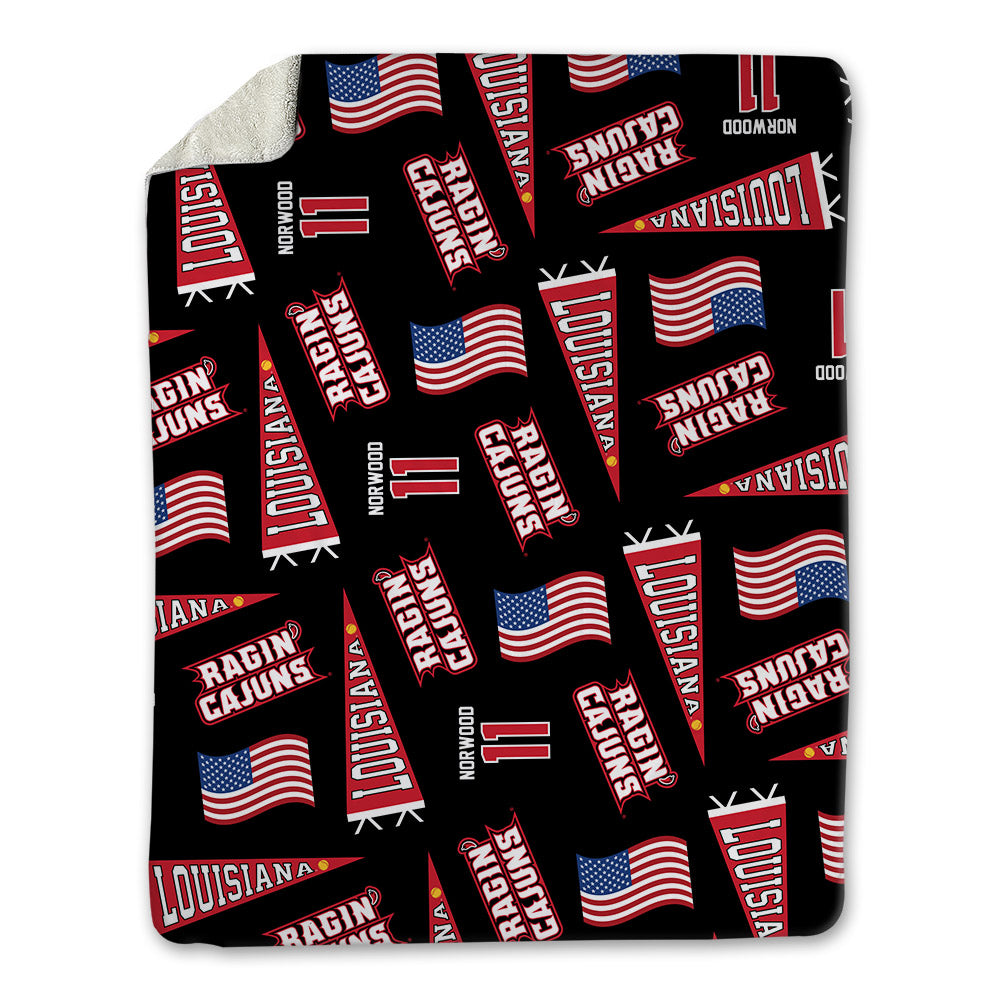 Louisiana - NCAA Softball : Mia Norwood - USA Blanket-0