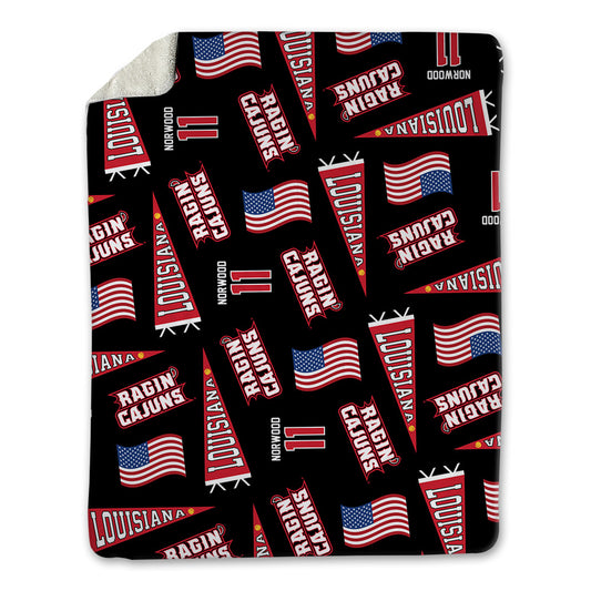 Louisiana - NCAA Softball : Mia Norwood - USA Blanket-0