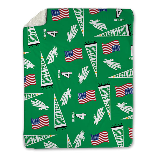 North Texas - NCAA Softball : Bradi Harman - USA Blanket-0