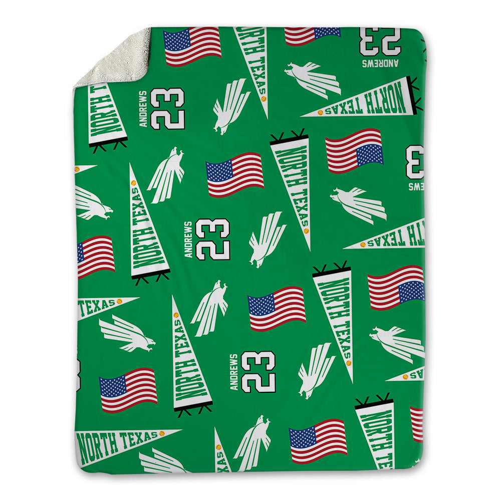 North Texas - NCAA Softball : Elizabeth Andrews - USA Blanket-0