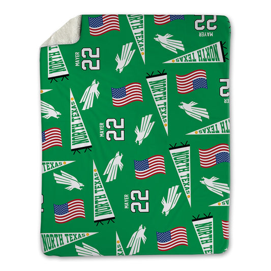 North Texas - NCAA Softball : Sienna Mayer - USA Blanket-0