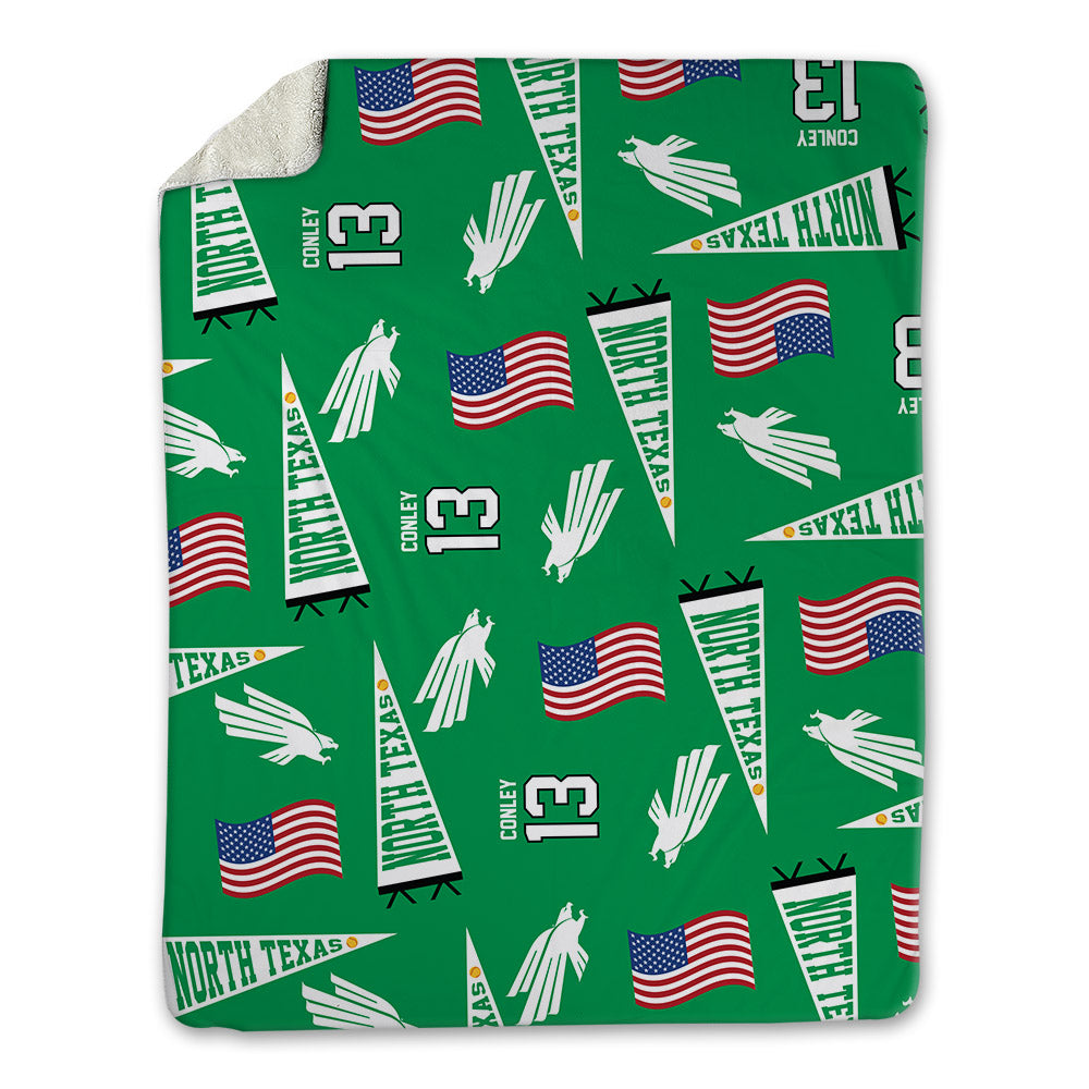 North Texas - NCAA Softball : Madison Conley - USA Blanket-0