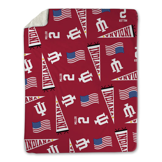 Indiana - NCAA Softball : Sarah Miller - USA Blanket-0