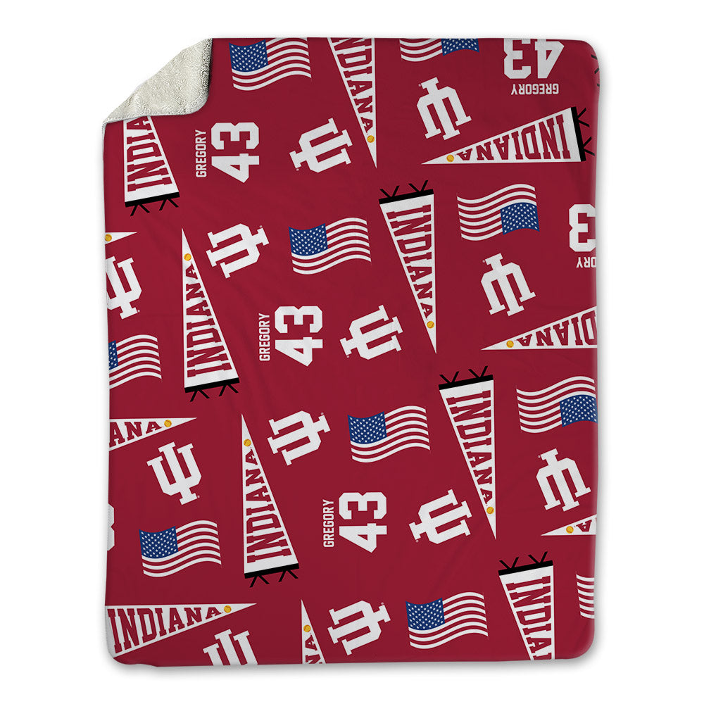 Indiana - NCAA Softball : Megan Gregory - USA Blanket-0