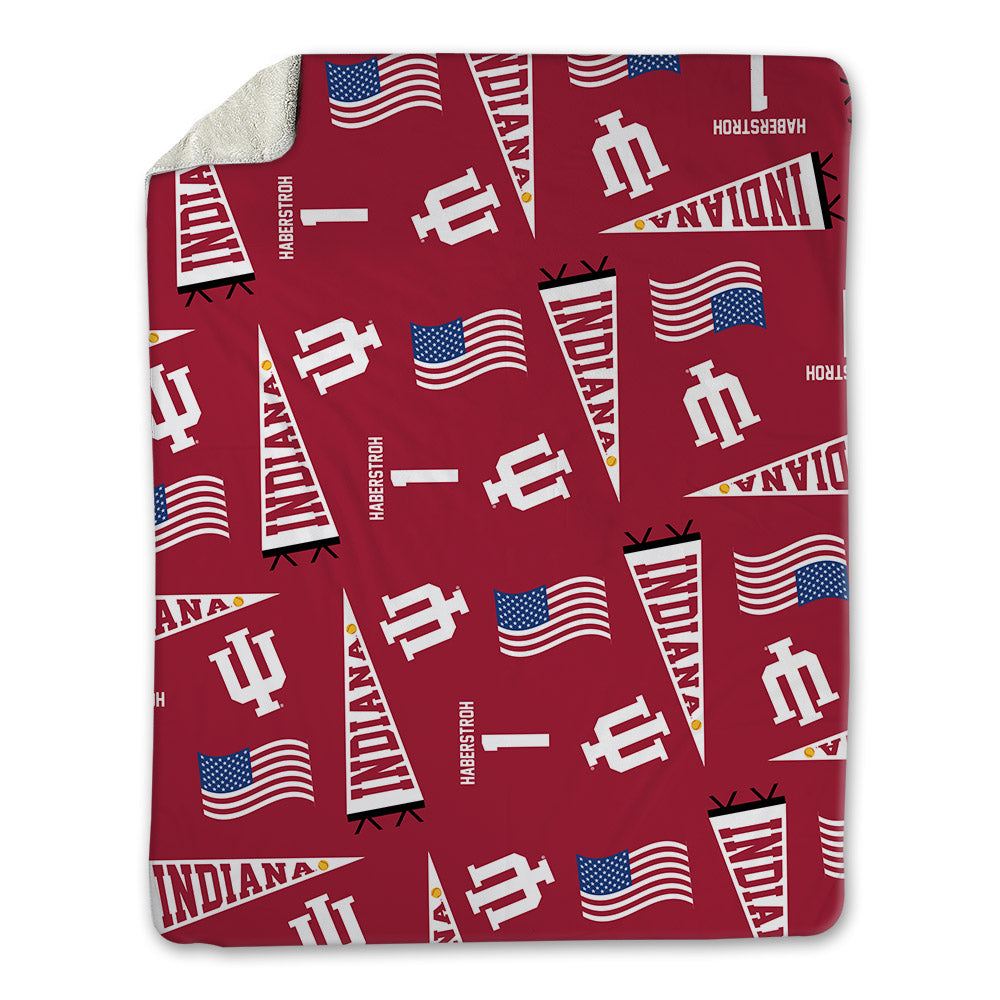 Indiana - NCAA Softball : Hannah Haberstroh - USA Blanket-0