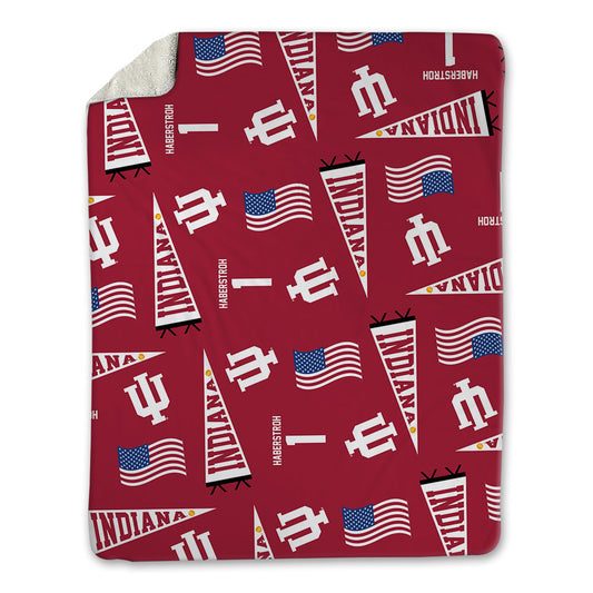 Indiana - NCAA Softball : Hannah Haberstroh - USA Blanket-0