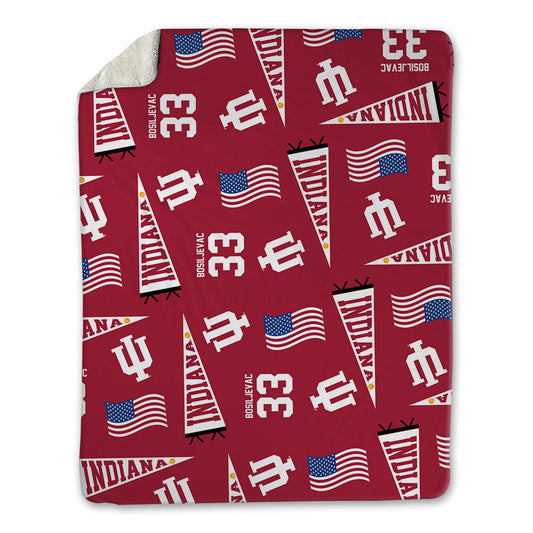 Indiana - NCAA Softball : Bria Bosiljevac - USA Blanket-0