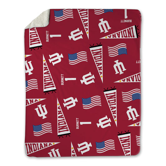 Indiana - NCAA Softball : Breezy Burnett - USA Blanket-0