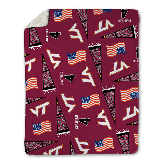 Virginia Tech - NCAA Softball : Michelle Chatfield - USA Blanket-0