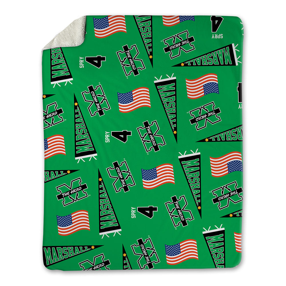 Marshall - NCAA Softball : Kate Spry - USA Blanket-0