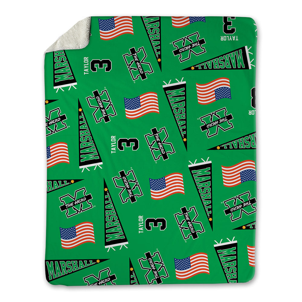 Marshall - NCAA Softball : Makayla Taylor - USA Blanket-0