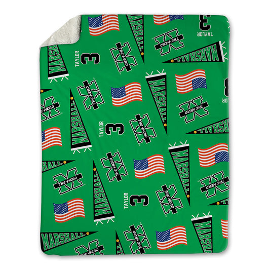 Marshall - NCAA Softball : Makayla Taylor - USA Blanket-0