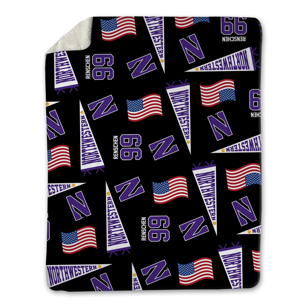Northwestern - NCAA Softball : Kate Renschen - USA Blanket-0