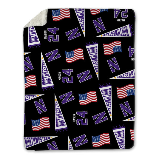Northwestern - NCAA Softball : Marina Mason - USA Blanket-0
