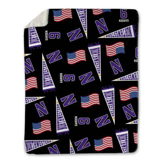 Northwestern - NCAA Softball : Avery Garden - USA Blanket-0