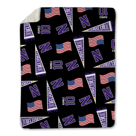 Northwestern - NCAA Softball : Logan Rumble - USA Blanket-0