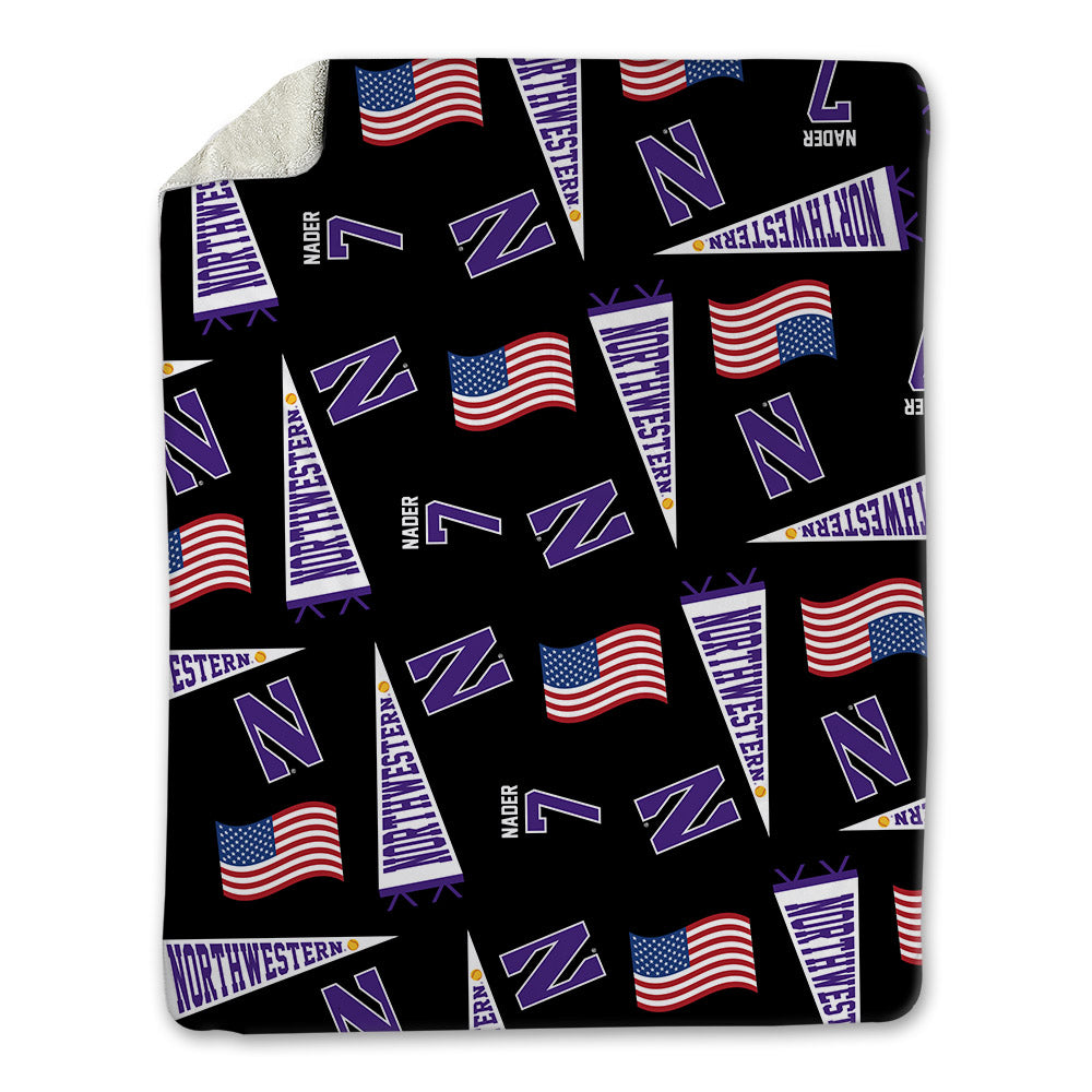Northwestern - NCAA Softball : Kelsey Nader - USA Blanket-0