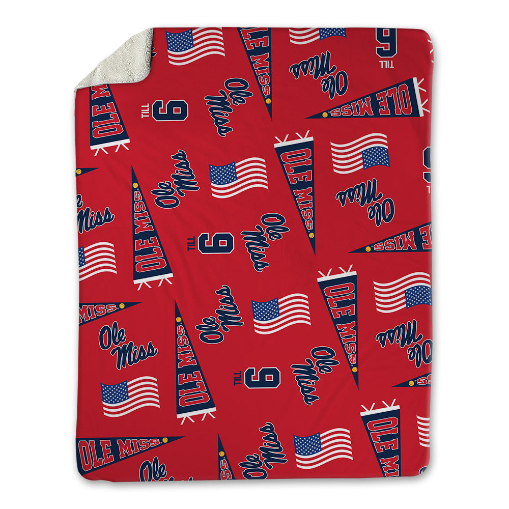 Ole Miss - NCAA Softball : Kaidance Till - USA Blanket-0