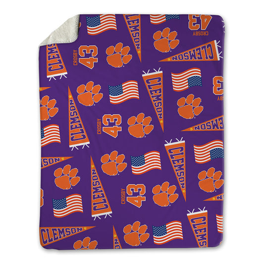 Clemson - NCAA Softball : Keira Crosby - USA Blanket-0