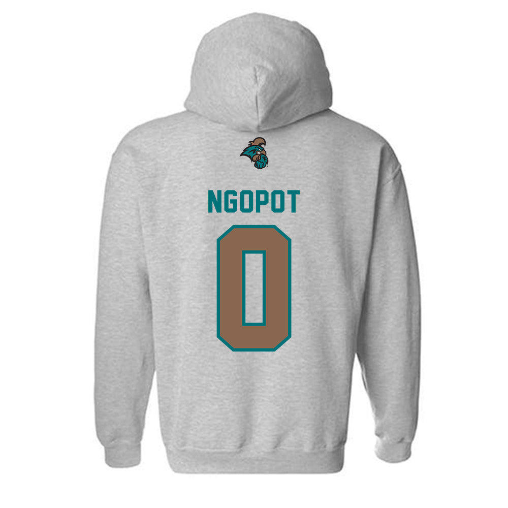 Coastal Carolina - NCAA Men's Basketball : Jerry Ngopot - Classic Shersey Hooded Sweatshirt-1