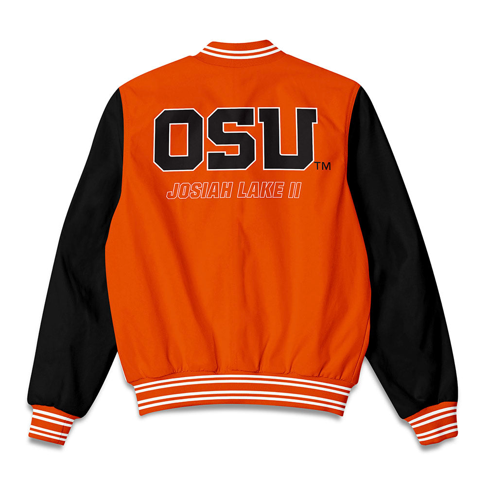 Oregon State - NCAA Men's Basketball : Josiah Lake II - Bomber Jacket-1