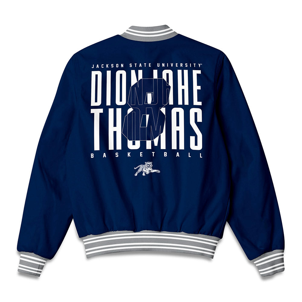 Jackson State - NCAA Men's Basketball : Dionjahe Thomas - Bomber Jacket-1