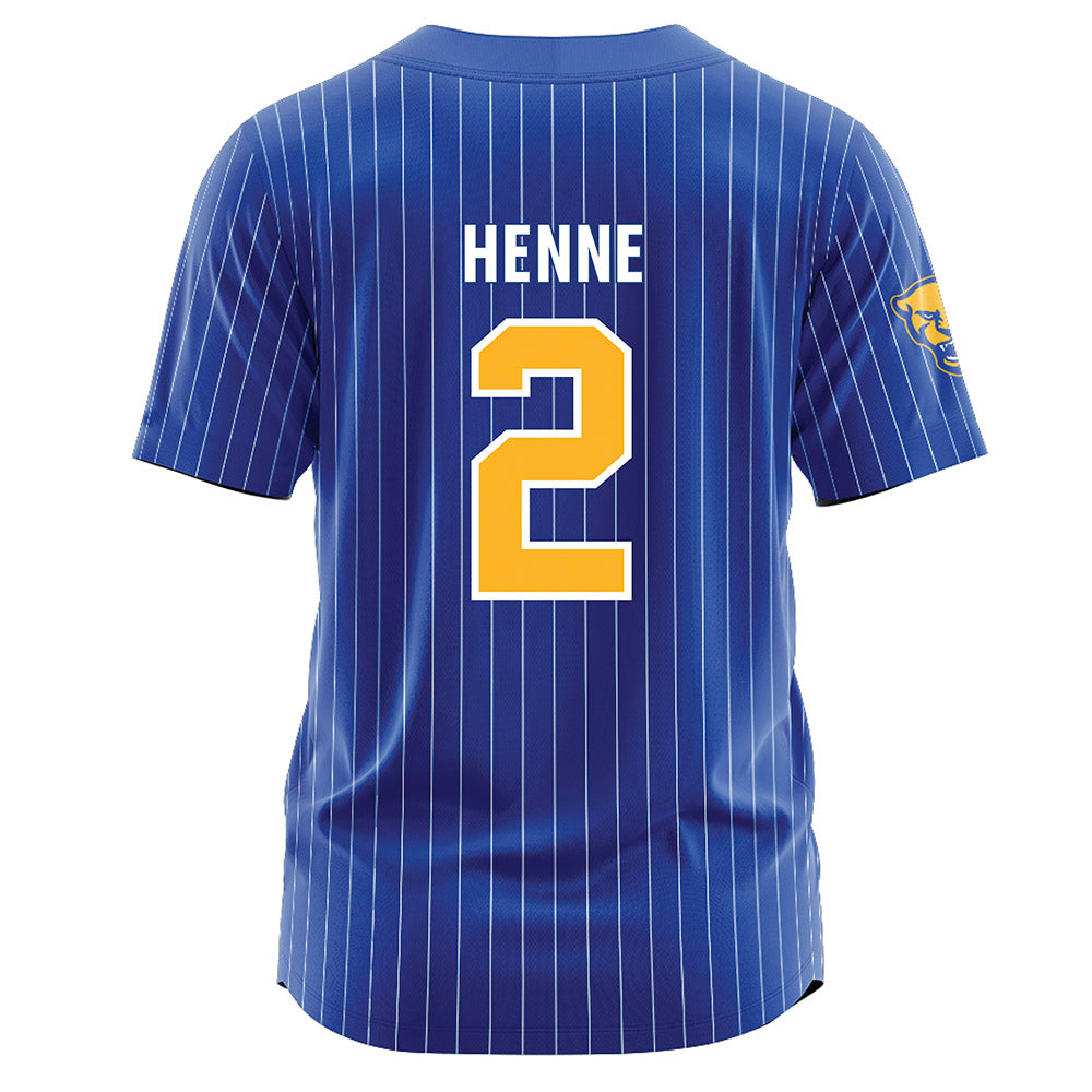 Pittsburgh - NCAA Softball : Calle Henne - Blue Jersey-1