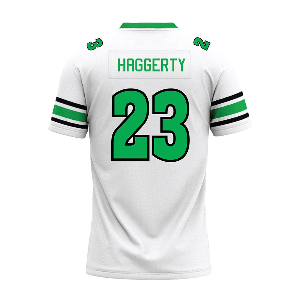 Marshall - NCAA Football : Justin Haggerty - White Premium Football Jersey-1