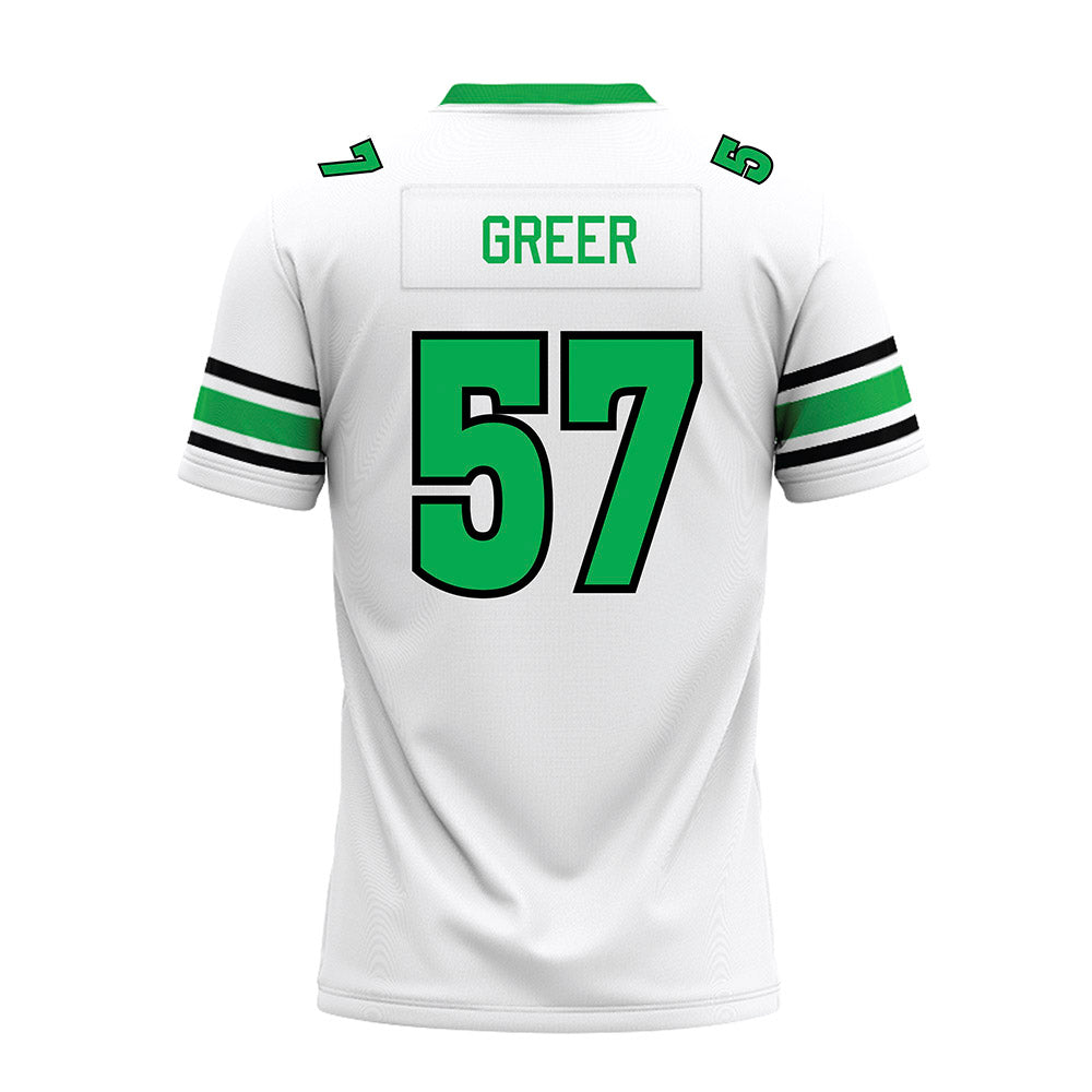 Marshall - NCAA Football : Logan Greer - White Premium Football Jersey-1