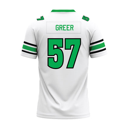 Marshall - NCAA Football : Logan Greer - White Premium Football Jersey-1