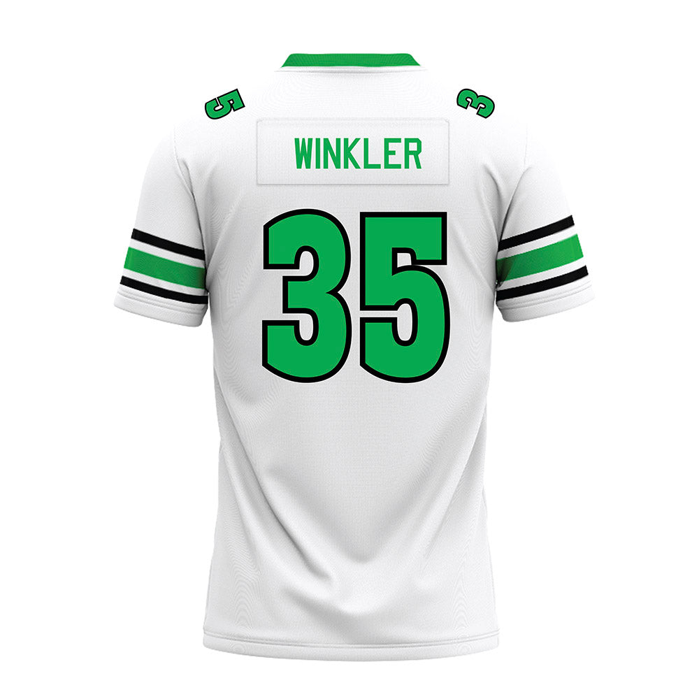 Marshall - NCAA Football : Riley Winkler - White Premium Football Jersey-1