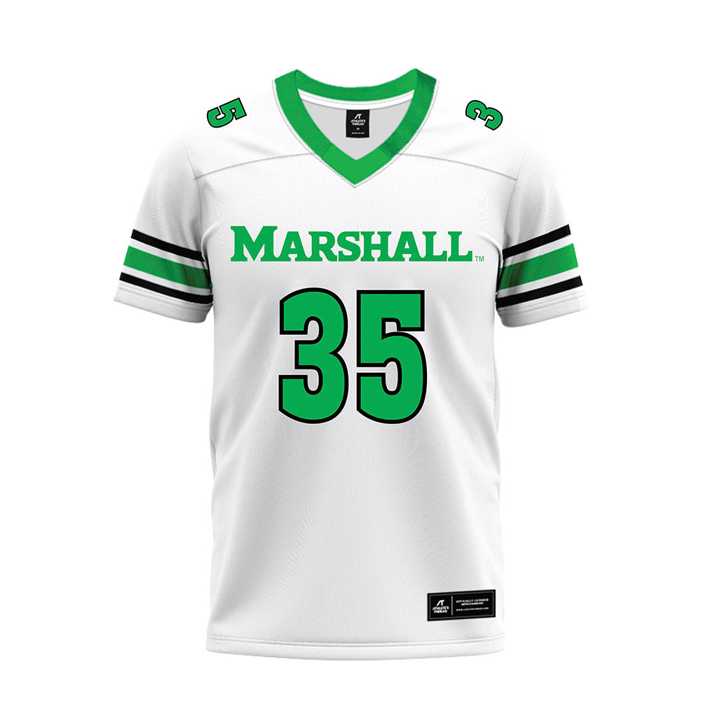 Marshall - NCAA Football : Riley Winkler - White Premium Football Jersey-0