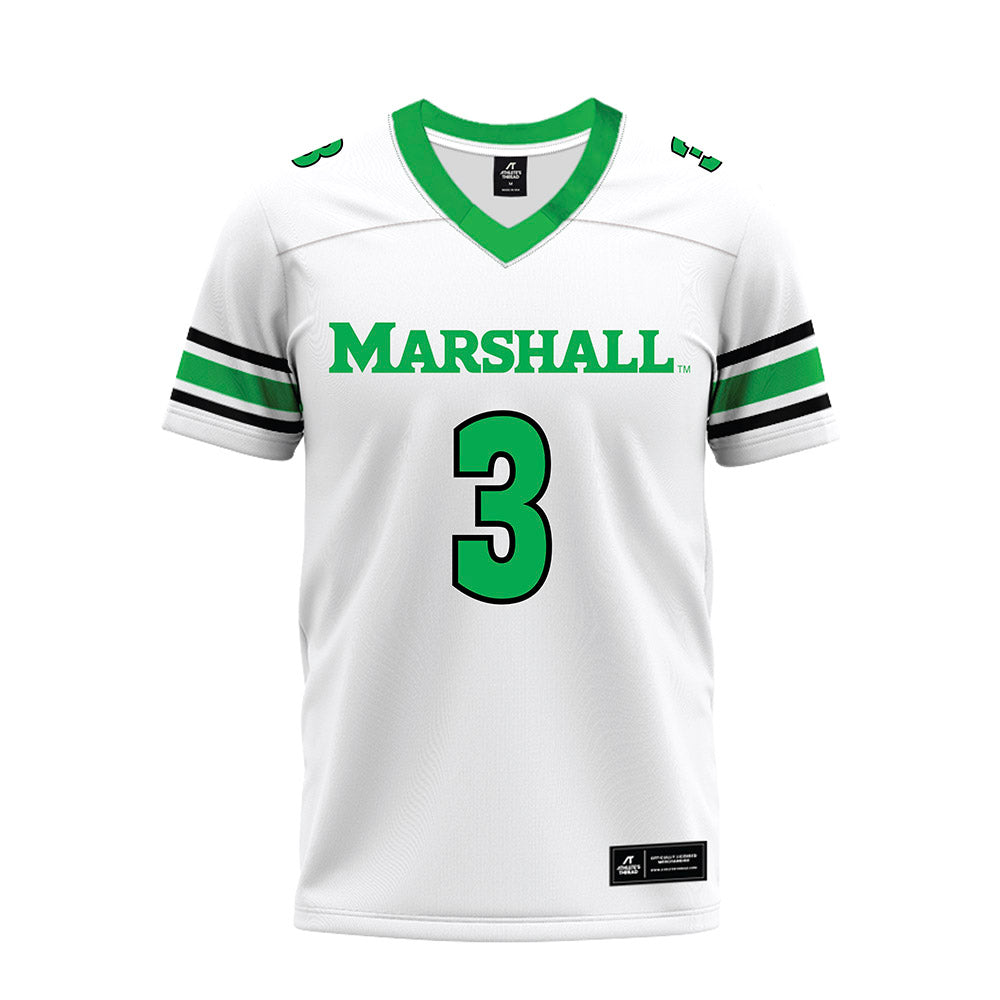 Marshall - NCAA Football : Terrente Hinton - White Premium Football Jersey-0