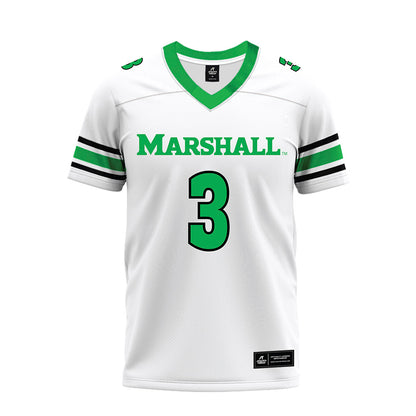 Marshall - NCAA Football : Terrente Hinton - White Premium Football Jersey-0