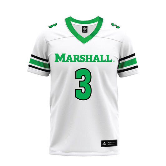 Marshall - NCAA Football : Terrente Hinton - White Premium Football Jersey-0