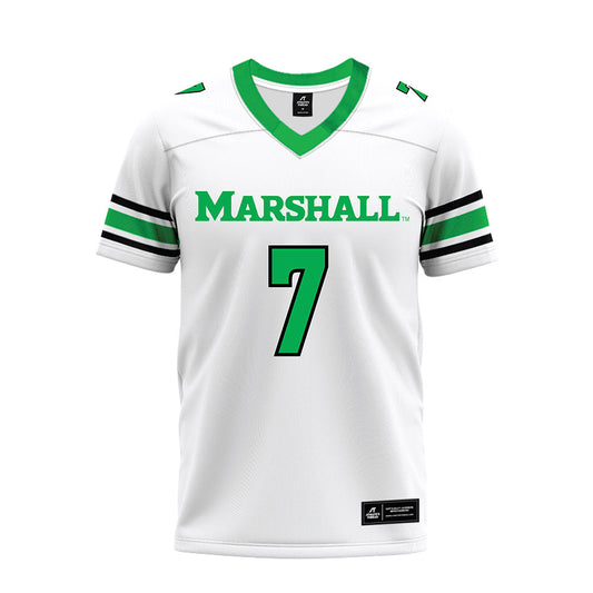Marshall - NCAA Football : TaShawn Jeter - White Premium Football Jersey-0