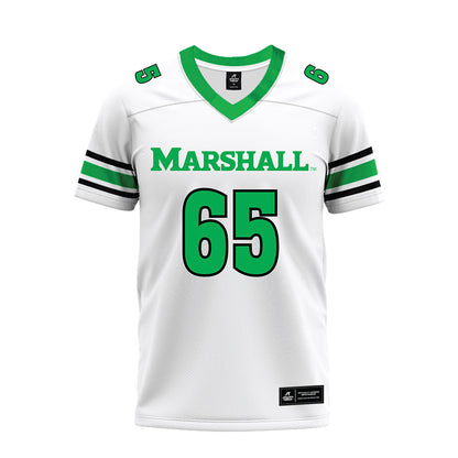 Marshall - NCAA Football : Parker Brault - White Premium Football Jersey-0