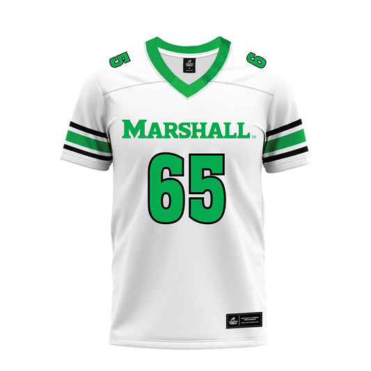 Marshall - NCAA Football : Parker Brault - White Premium Football Jersey-0
