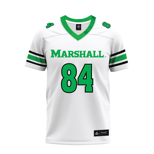 Marshall - NCAA Football : Nico Wiedmann - White Premium Football Jersey-0